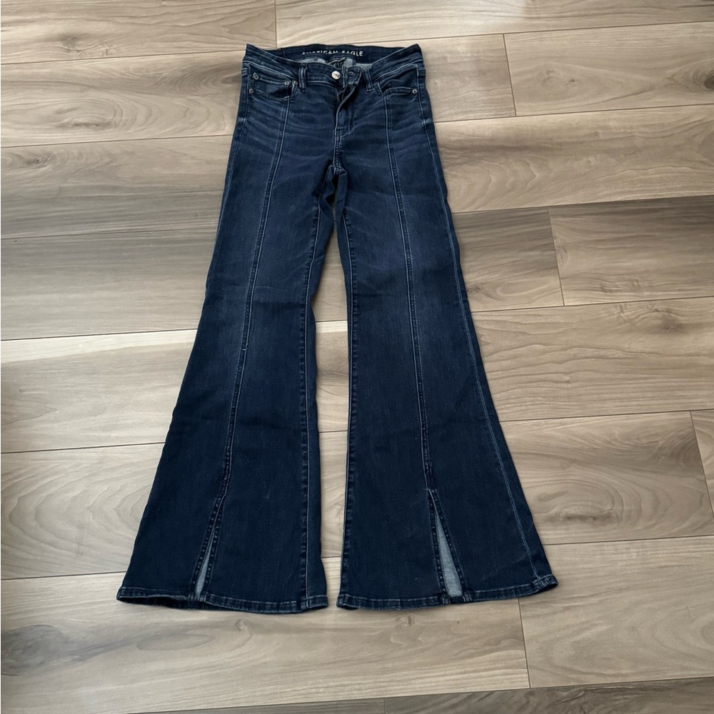 American Eagle Outfitters Dark Blue Flare Jeans